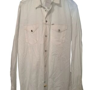 COPY - Diesel Industry man bottom down silver snap brand new shirt size XL